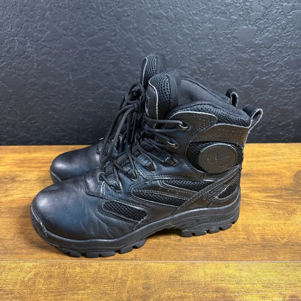 Thorogood Z-Strap 834-6064 Black Leather Tactical Duty Boots Mens 7M Womens 9M
